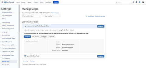 The Universal Plugin Manager view of the add-on
