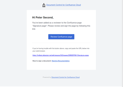 Email notification for new reviewer.