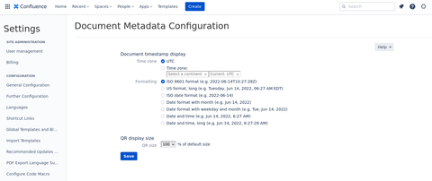 The add-on configuration page.