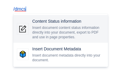Insert Content Status macro.