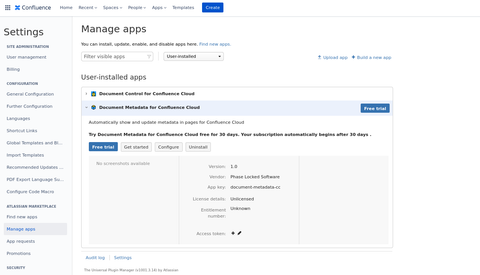 The Universal Plugin Manager view of the add-on