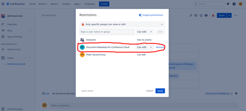 Giving privileges to the add-on user.